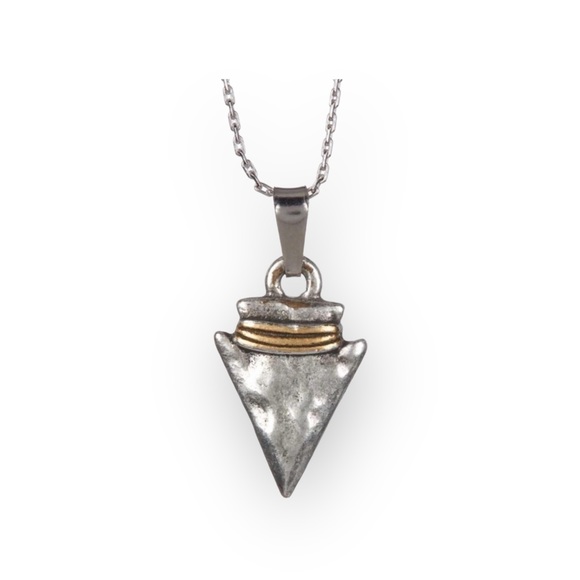 new Alex and Ani 𖤹 Arrowhead Pendant Necklace 𖤹 Rafaelian Silver + Gold Accent - Picture 14 of 16